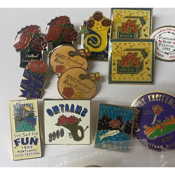 Lot 37 ~ 1989 To 2007 Portland Rose Festival Oregon Vintage Pins - Picture 4 of 12